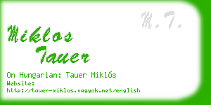 miklos tauer business card